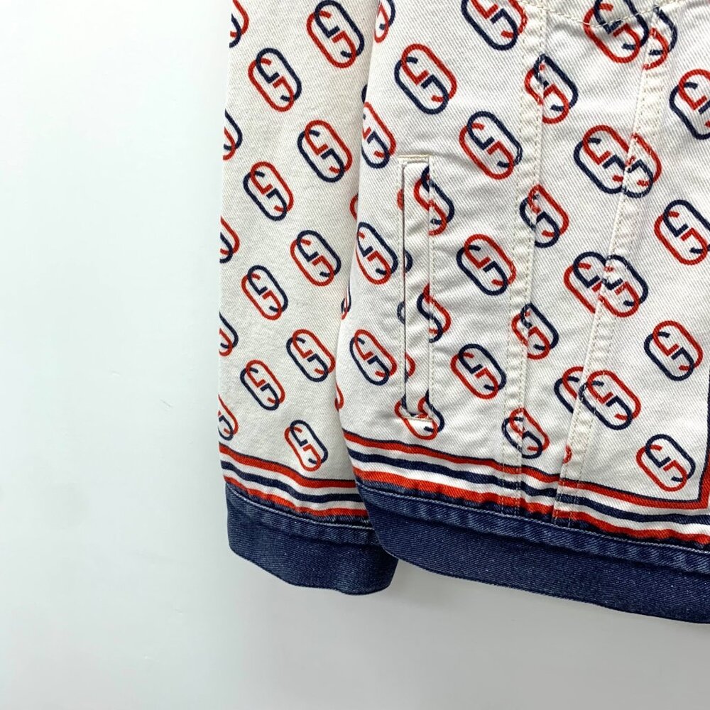 Gucci Color-Block Stripe Logo Print Full-Print Co… - image 4